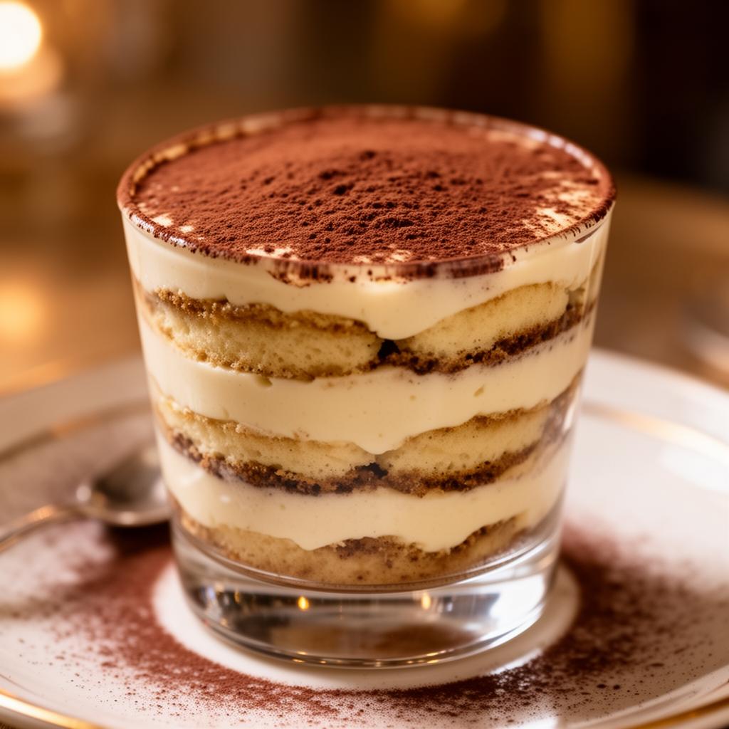 Tiramisu maison au mascarpone et cacao